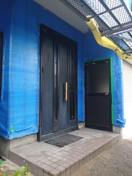 解体工事の養生シートと足場の役割（富山市の住宅）9