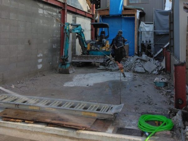 富山の解体工事　住宅エリアでのS造解体工事